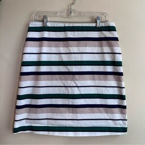 Ann Taylor Factory Pastel Striped Pencil Skirt